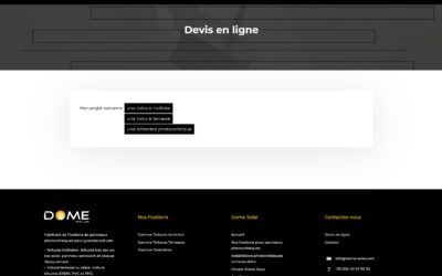 Dome Solar améliore la richesse fonctionnelle de son site internet