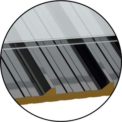 SANDWICHPANEELE SW Piktogramm Dachterrassen TPO-Membrane