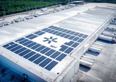 Système Roof-Solar TPO pour Walmart au Mexique
